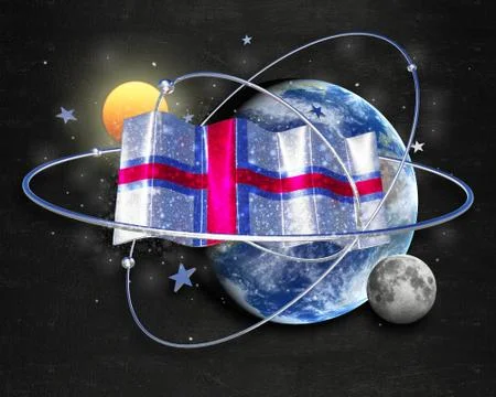 Flag FaroeIs quality designer flag Stock Illustration
