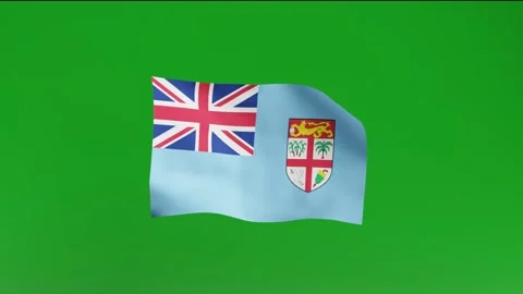 Flag of Fiji  Stock Footage 162025648