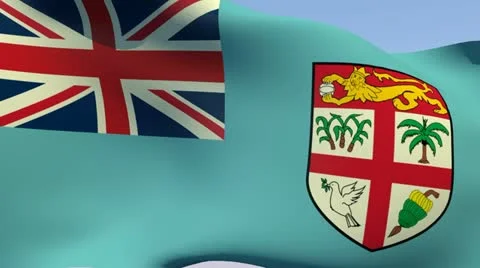 Flag of Fiji HD 스톡 동영상 14295046