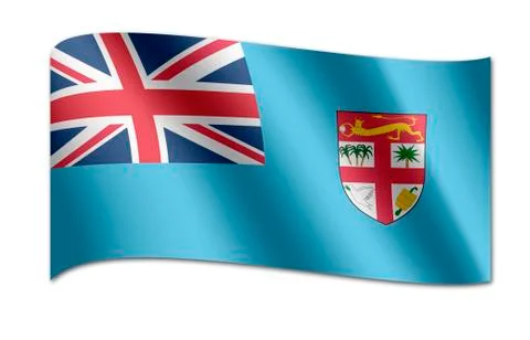 Flag of fiji Illustrazione stock