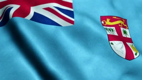 Flag of Fiji - Seamless looping Stock Footage