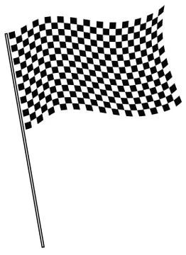 Flag on finish. Stock Illustration
