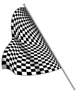 Flag on finish. Stock Illustration