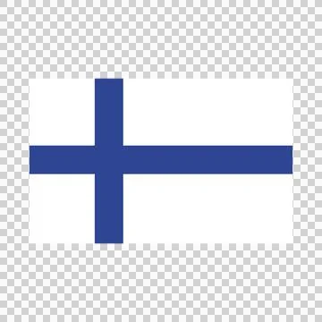 Flag of Finland on checkered background. Illustration