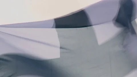 Flag of Finland develops in the wind Video stock 80299621