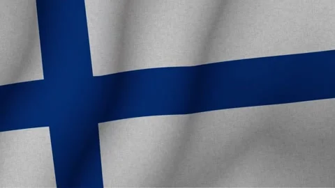 The flag of Finland. The evolving 3d national flag of Finland. 1080p HD Stock-Footage 271494217