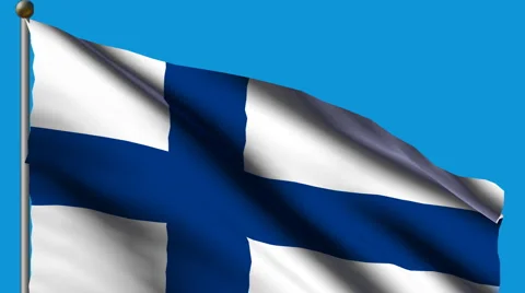 Flag of finland Stock Footage 887668