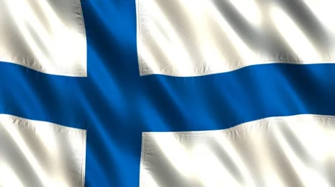 Flag of Finland Stock Footage 2556733