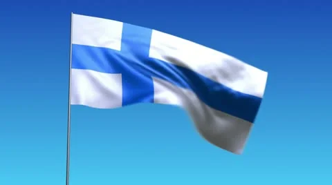 Flag of Finland Stock-Footage 10809029