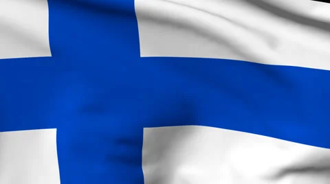 Flag of Finland Stock Footage 39832251