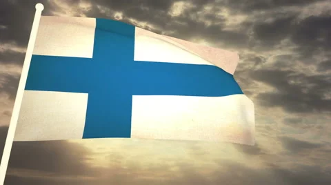 Flag Finland Stock Footage 61576087
