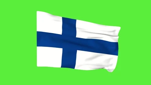 Flag of Finland Stock Footage 243706229