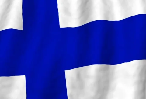 The flag of Finland Stock Footage 291754738