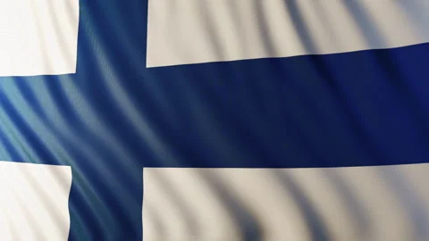 Flag of Finland Stock Footage 295272662