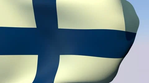 Flag of Finland HD Stock Footage 14300224