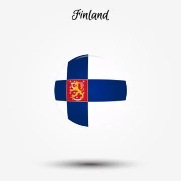 Flag of Finland icon Stock Illustration