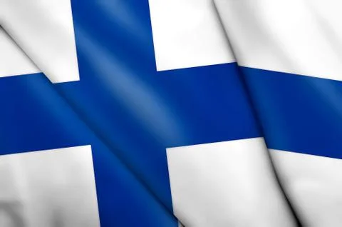 Flag of Finland Illustrazione stock