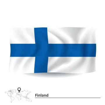 Flag of Finland Stock Illustration