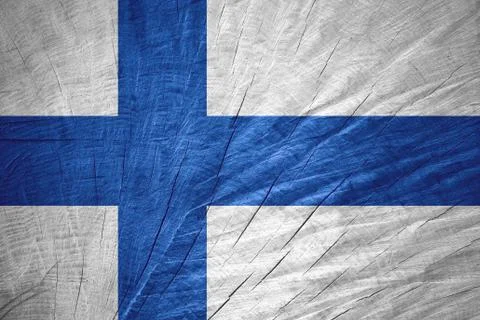 Flag of Finland Illustrazione stock