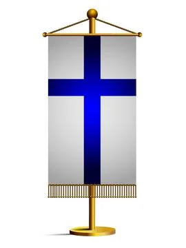 Flag of Finland Illustrazione stock