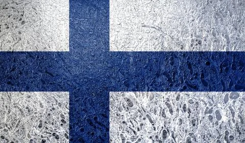 Flag of Finland Illustrazione stock