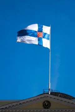 The  flag of Finland Stock Photos