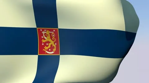 Flag of Finland State HD Stock-Footage 14303473