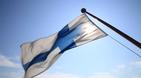 Flag of Finland Waving Stock Footage 40051283