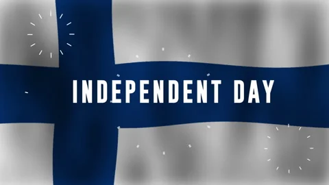 Flag of Finland.4K Waving flag with highly detailed fabric texture Stock Footage 249376204