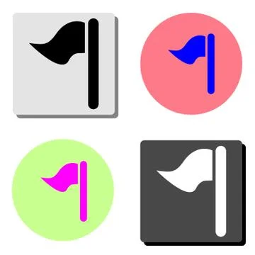 Flag. flat vector icon Stock Illustration