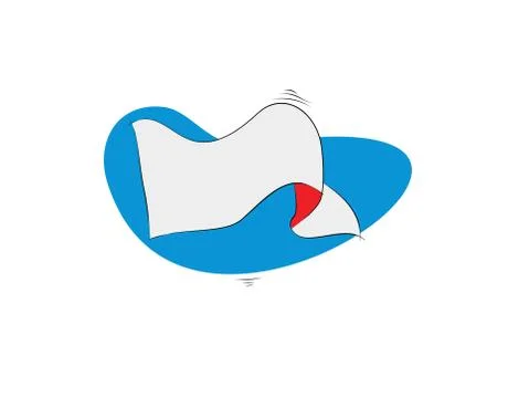 Flag Flat on white background in vector illustration Stock Illustration