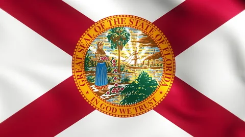 Flag of Florida Background Video Loop Stockbeeldmateriaal 117866276