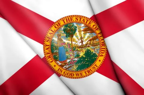 Flag of Florida (USA) Stock Illustration