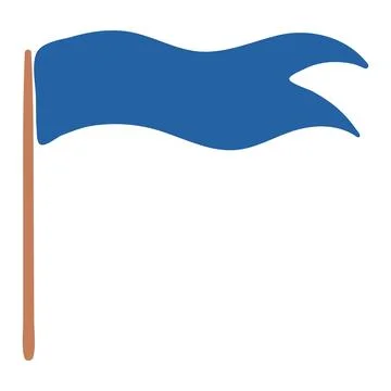 Flag fluttering in the wind isolated Stock Illustration