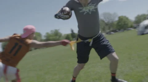 Flag Football Pulling Flag Stock Footage 50518412