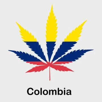 Flag in the form of a cannabis leaf. The concept of legalization of marijuana Stock Illustration