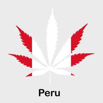 Flag in the form of a cannabis leaf. The concept of legalization of marijuana Stockillustratie