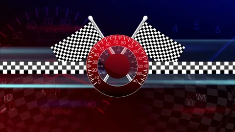 Flag of Formula One Car Stock Footage 109526408