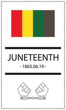 Flag four color with black caption Stock Illustration