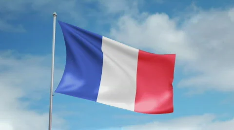 Flag of France Video stock 435734