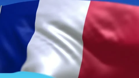Flag of France Stock Footage 10809030