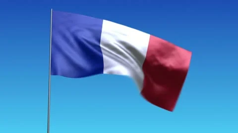 Flag of France Stock Footage 10809031