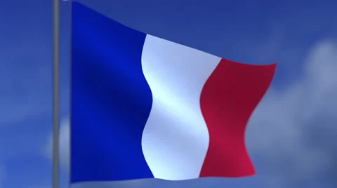 Flag of France Stock Footage 61874673