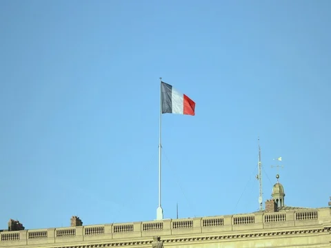 The flag of France Stock Footage