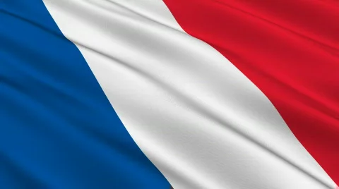 Flag of France - seamless loop Stock Footage