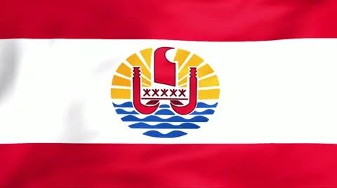 Flag Of French Polynesia Stock Footage