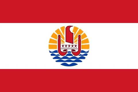 Flag of French Polynesia Stock Illustration