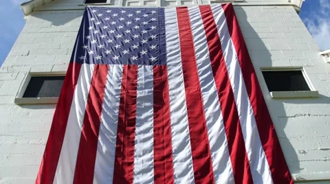 Flag front mid shot Vídeos de archivo 54565975
