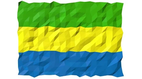 Flag of Gabon 3D Wallpaper Animation Stock Footage 82059527
