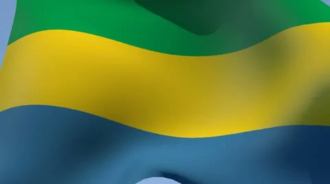 Flag of Gabon HD 스톡 동영상 14311094